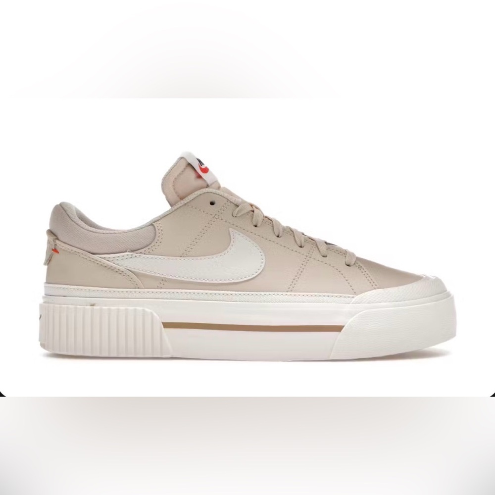 Nike Women's Court Legacy Lift platform sneakers beige size 7.5 - Picture 8 of 10